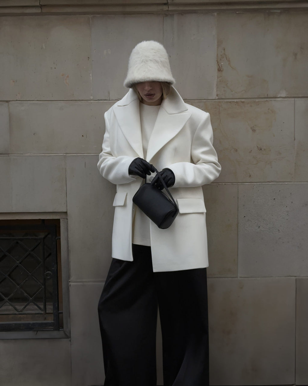 Пальто мини High белый_5