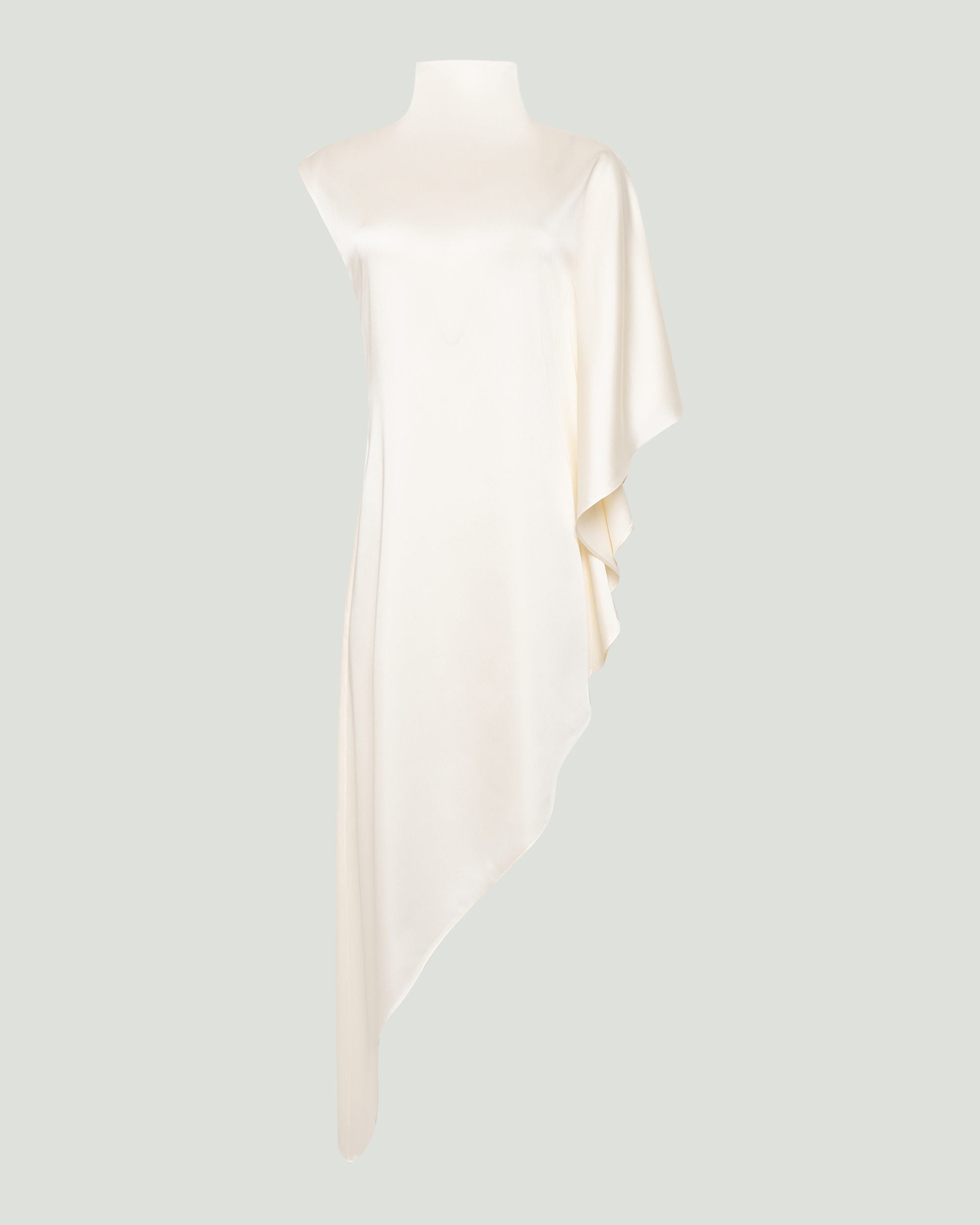 Платье асимметричное из струящейся ткани_2