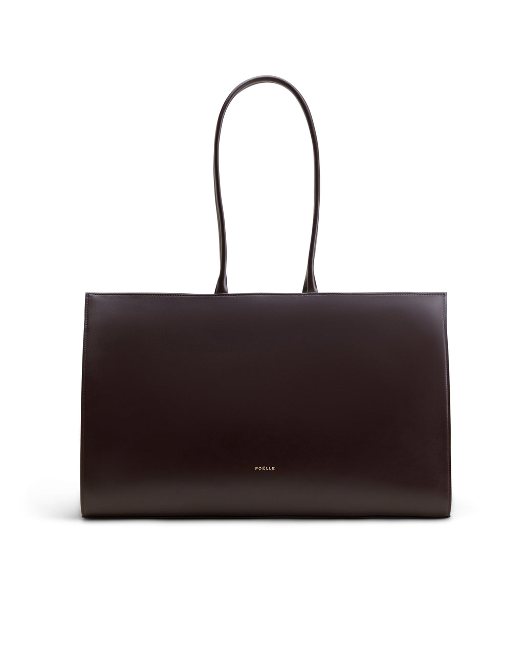 Poelle Atelier luxury brown tote bag with smooth leather and minimalist design for everyday use