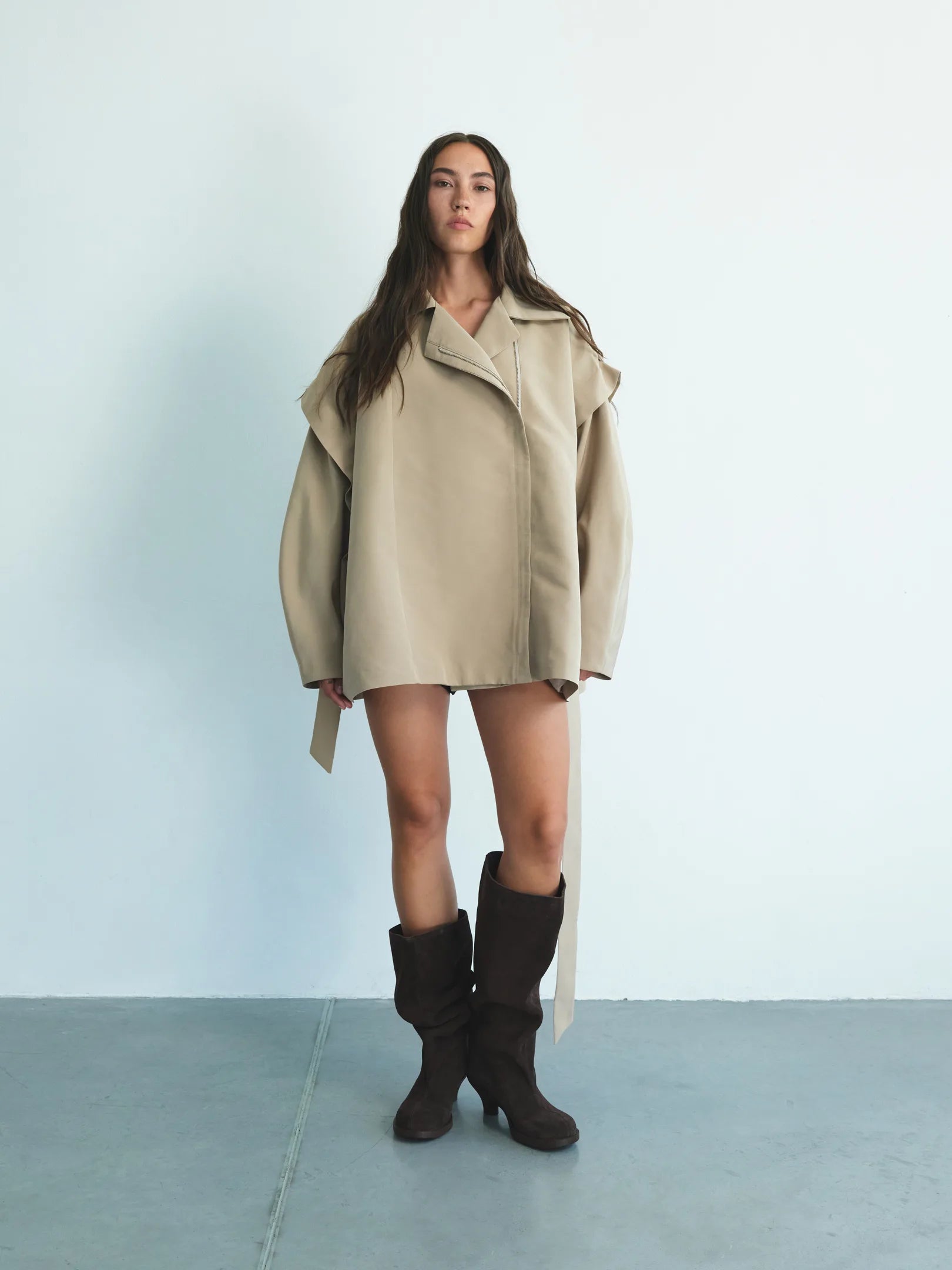Mocko • Купити Camel crop trench coat • Mocko [моко]