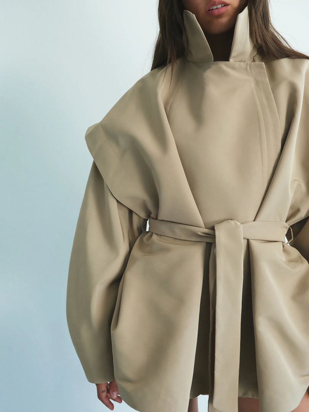 Mocko • Купити Camel crop trench coat • Mocko [моко]