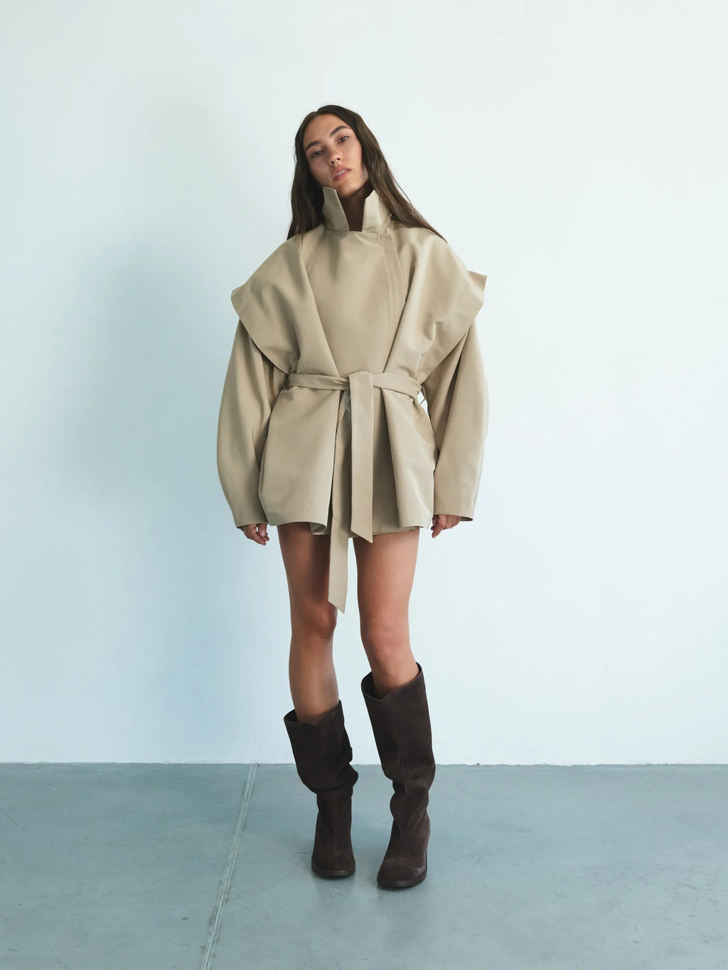 Mocko • Купити Camel crop trench coat • Mocko [моко]