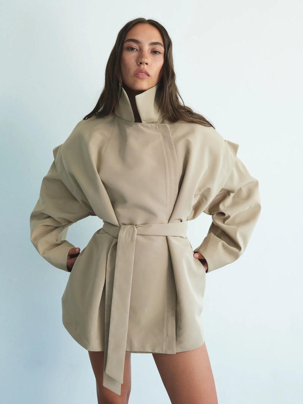 Mocko • Купити Camel crop trench coat • Mocko [моко]