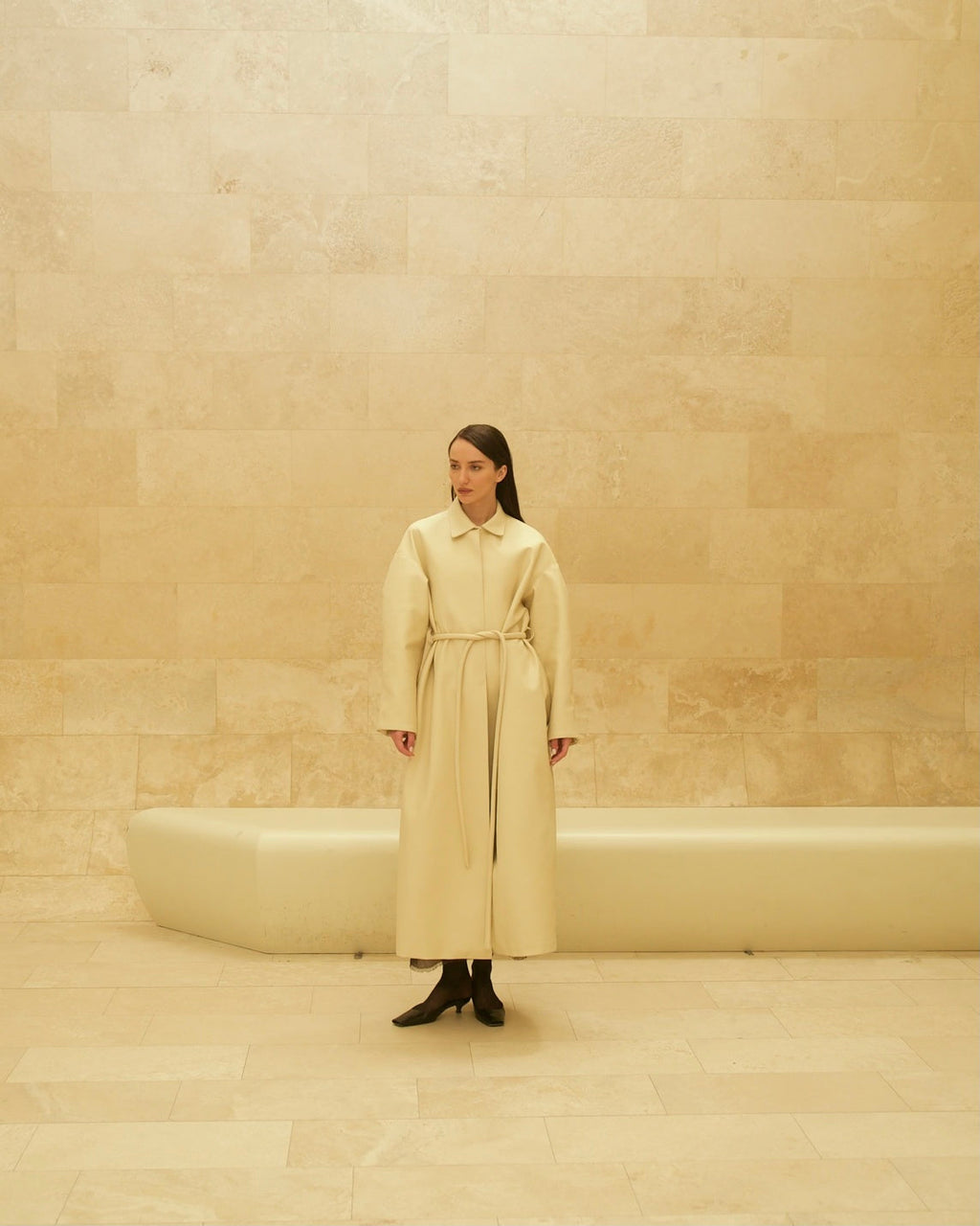 Oversized Coat in Butter Yellow