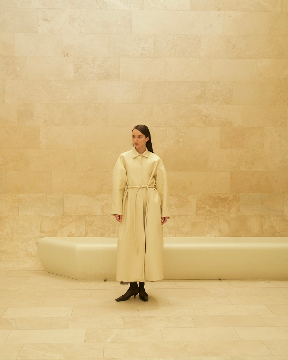 Oversized Coat in Butter Yellow